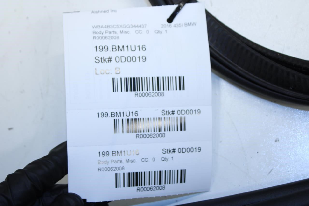 15-16 BMW 435i Gran Coupe xDrive Liftgate Trunk Lid Weatherstrip 51-76-7-398-238 - Alshned Auto Parts