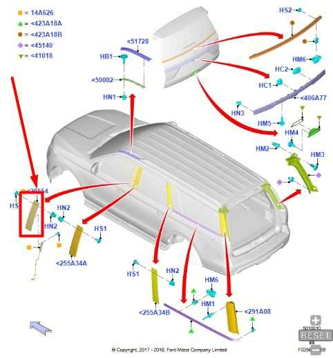 18-24 Ford Expedition Front Right Exterior Door Applique Molding JL1B-7820898-AJ - Alshned Auto Parts