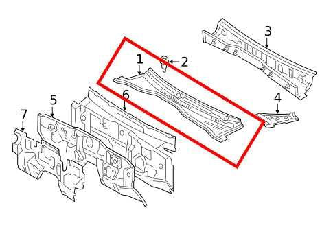 15-23 Toyota Tacoma Limited Front Windshield Cowl Vent Grille Panel 55708-04071 - Alshned Auto Parts