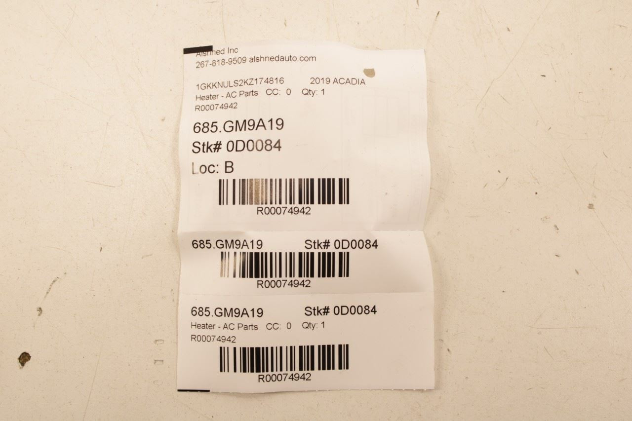 2017-19 GMC Acadia SLT-1 HVAC Blend Door Actuator Motor Set of 4 w/ Wire Harness - Alshned Auto Parts