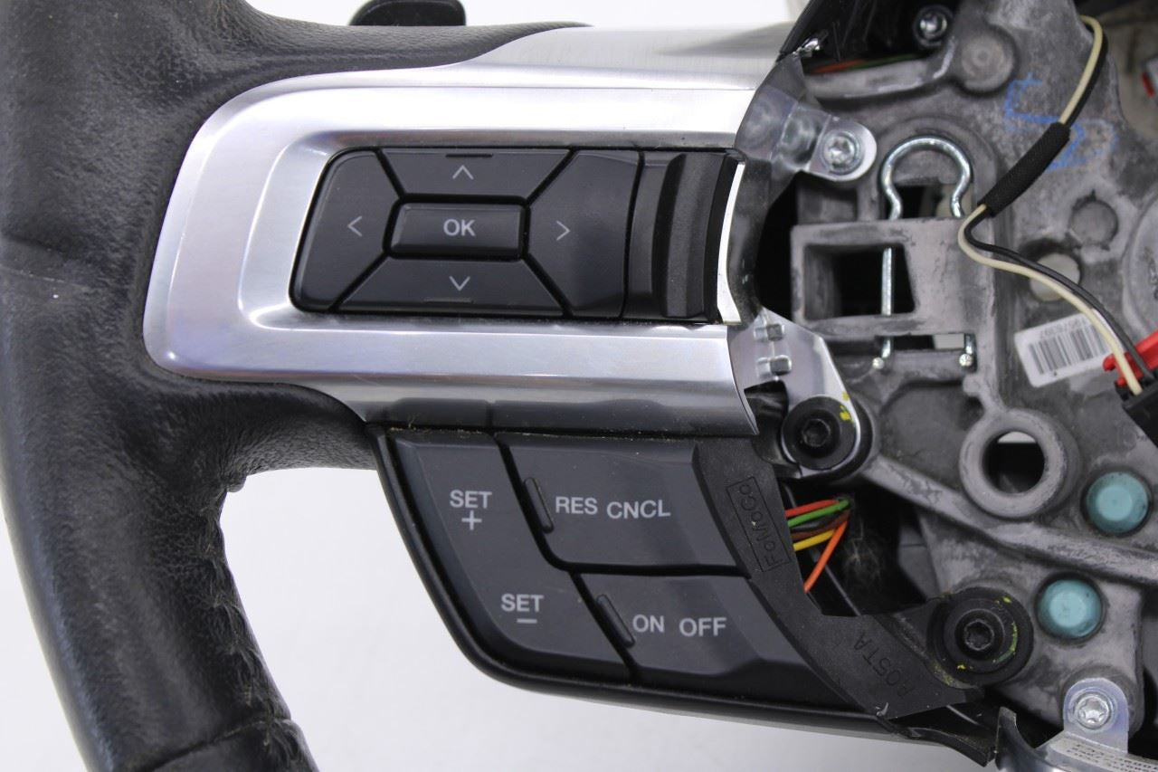15-23 Ford Mustang Convertible V6 3.7L Steering Wheel Leather w/ Control Buttons - Alshned Auto Parts