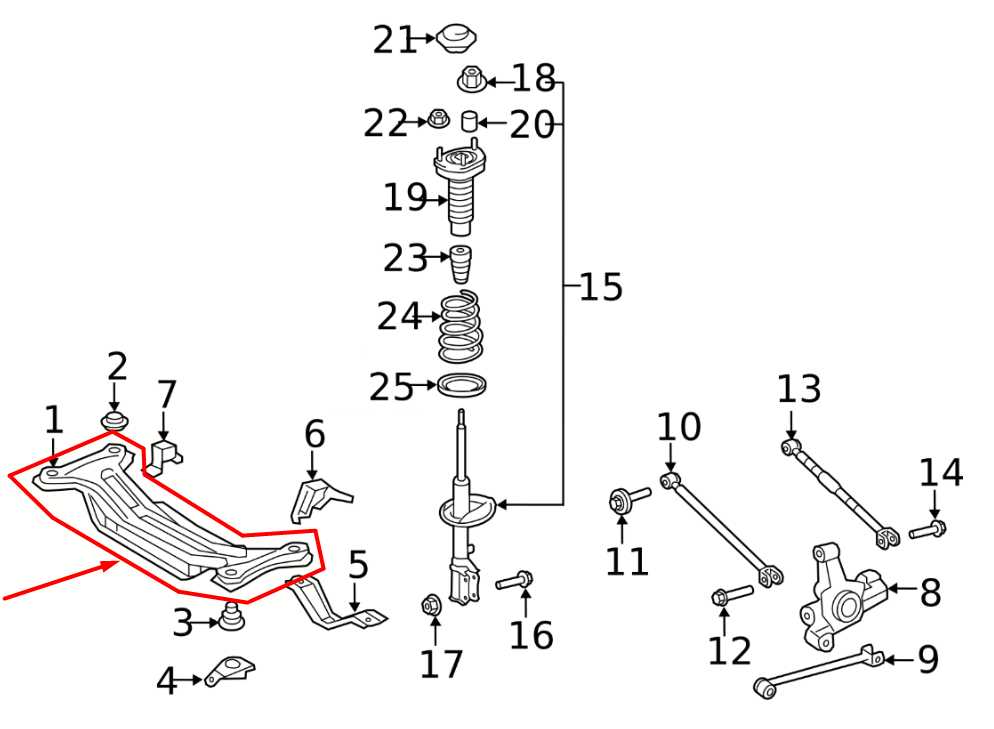 2002-11 Toyota Camry LE FWD Rear Suspension Crossmember Subframe 51206-06103 OEM - Alshned Auto Parts