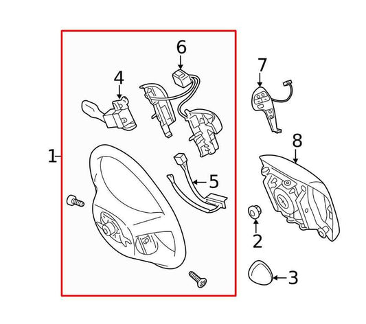 07-11 Toyota Camry LE 2.5L FWD Steering Wheel w/ Control Buttons 45100-06D60-B0 - Alshned Auto Parts