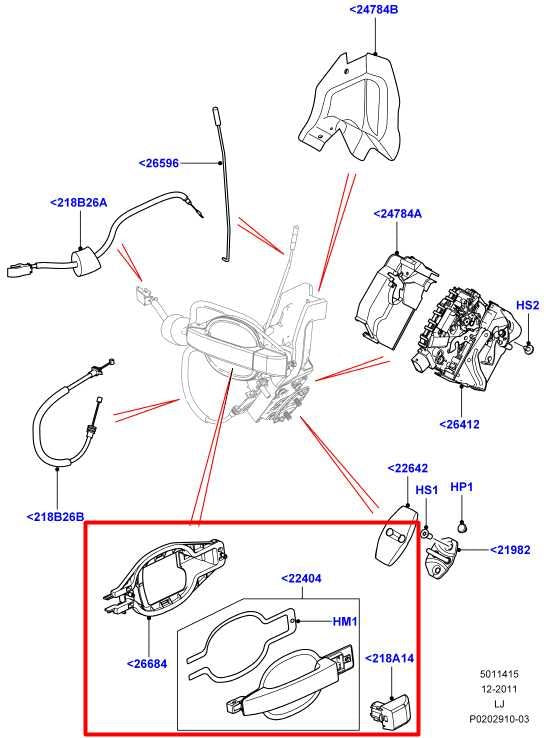 10-12 Land Rover Range Rover HSE 5.0L Rear Driver Left Side Door Exterior Handle - Alshned Auto Parts