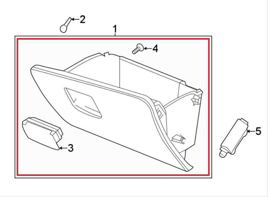 2018-2024 Chevrolet Equinox LT Glove Box Door Storage Compartment Lid 84130610 - Alshned Auto Parts