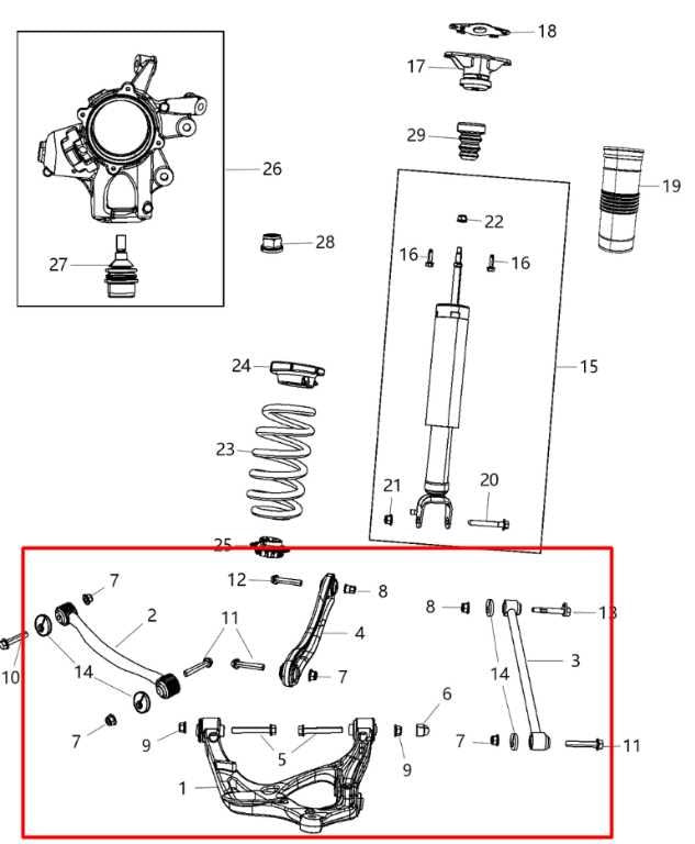 11-14 Jeep Grand Cherokee Limited 3.6L 4WD Rear Right Side Lower Control Arm Set1