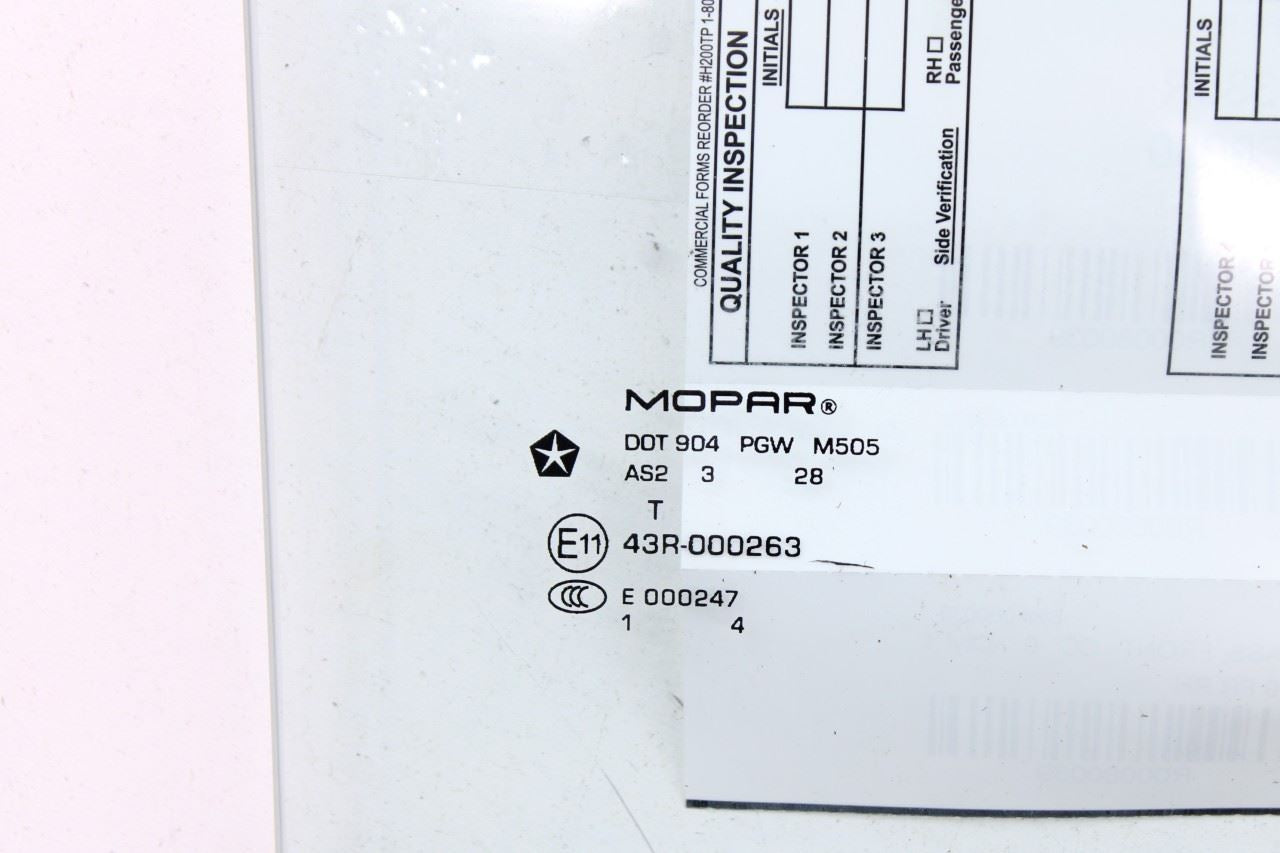 2007-2017 Jeep Wrangler Unlimited Sport Front Right Door Window Glass 55395248AB - Alshned Auto Parts