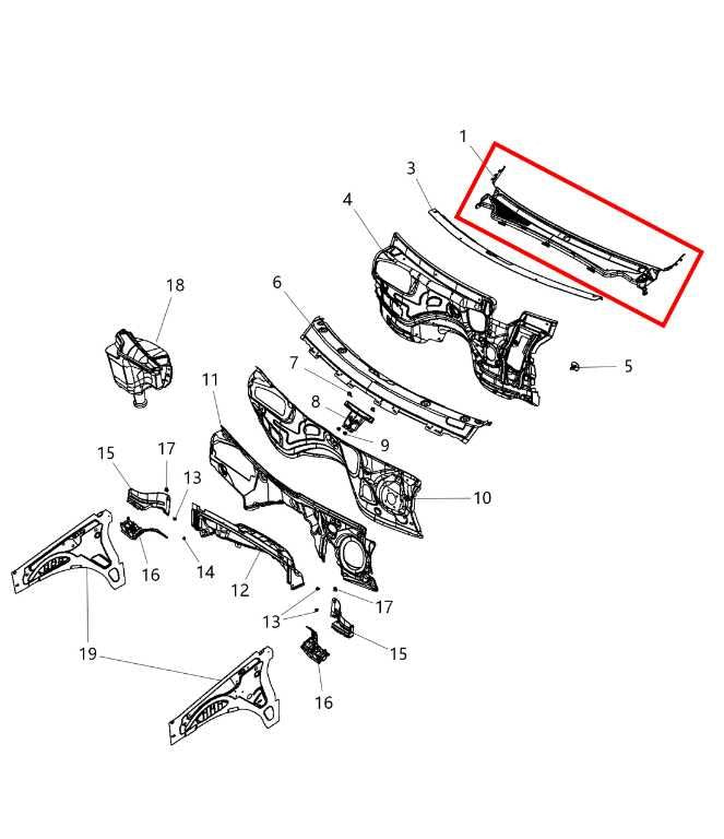 11-15 Jeep Grand Cherokee Limited Front Windshield Cowl Vent Grille Panel *ReaD*1