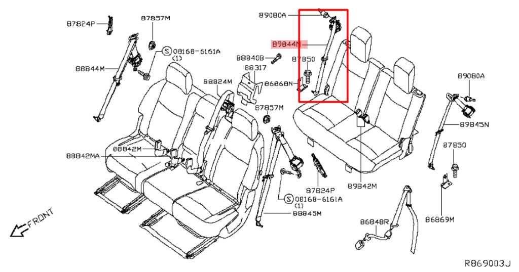 2014-20 Infiniti QX60 3.5L Rear Passenger Right Side 3rd Row Seat Belt Retractor - Alshned Auto Parts