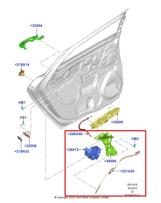 2013-20 Ford Fusion 2.0L 4WD Rear Passenger Right Side Door Lock Latch Actuator - Alshned Auto Parts