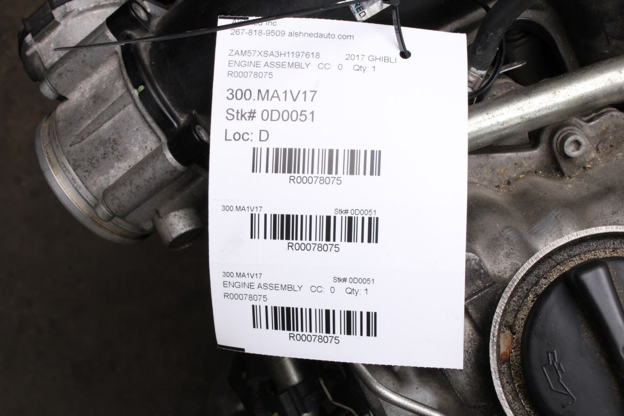 2014-2017 Maserati Ghibli 3.0L RWD V-Shaped M156D Twin Turbo Engine Motor 45K - Alshned Auto Parts