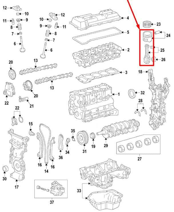 20-24 Toyota Corolla LE 2.0L Engine Piston w Connecting Rod Set of 4 13101-F20101