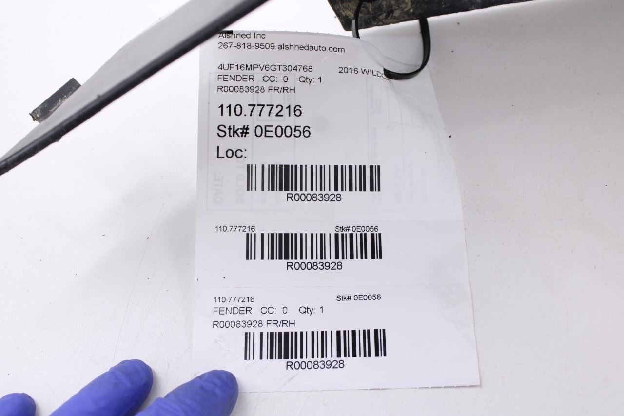 2014-16 Arctic Cat Wildcat Trail 700 Front Right Passenger Side Fender 4406-374 - Alshned Auto Parts
