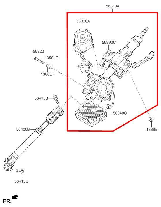 2015-17 Hyundai Veloster Turbo 1.6L FWD Steering Column Assembly 56310-2V955 OEM - Alshned Auto Parts