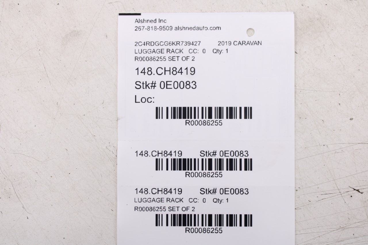 2011-20 Dodge Grand Caravan SXT Left and Right Roof Luggage Rack Rail 68078092AA23