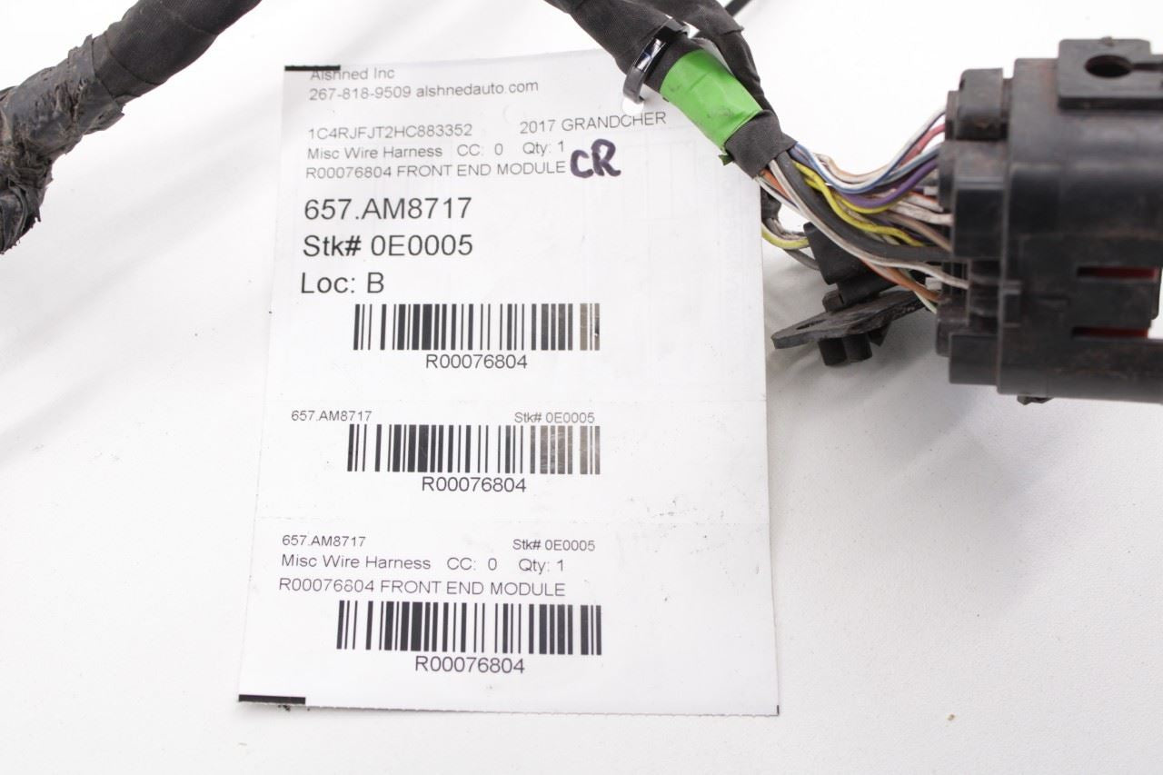 2017 Jeep Grand Cherokee Summit Front End Module Wire Harness 68289120AB *ReaD* - Alshned Auto Parts