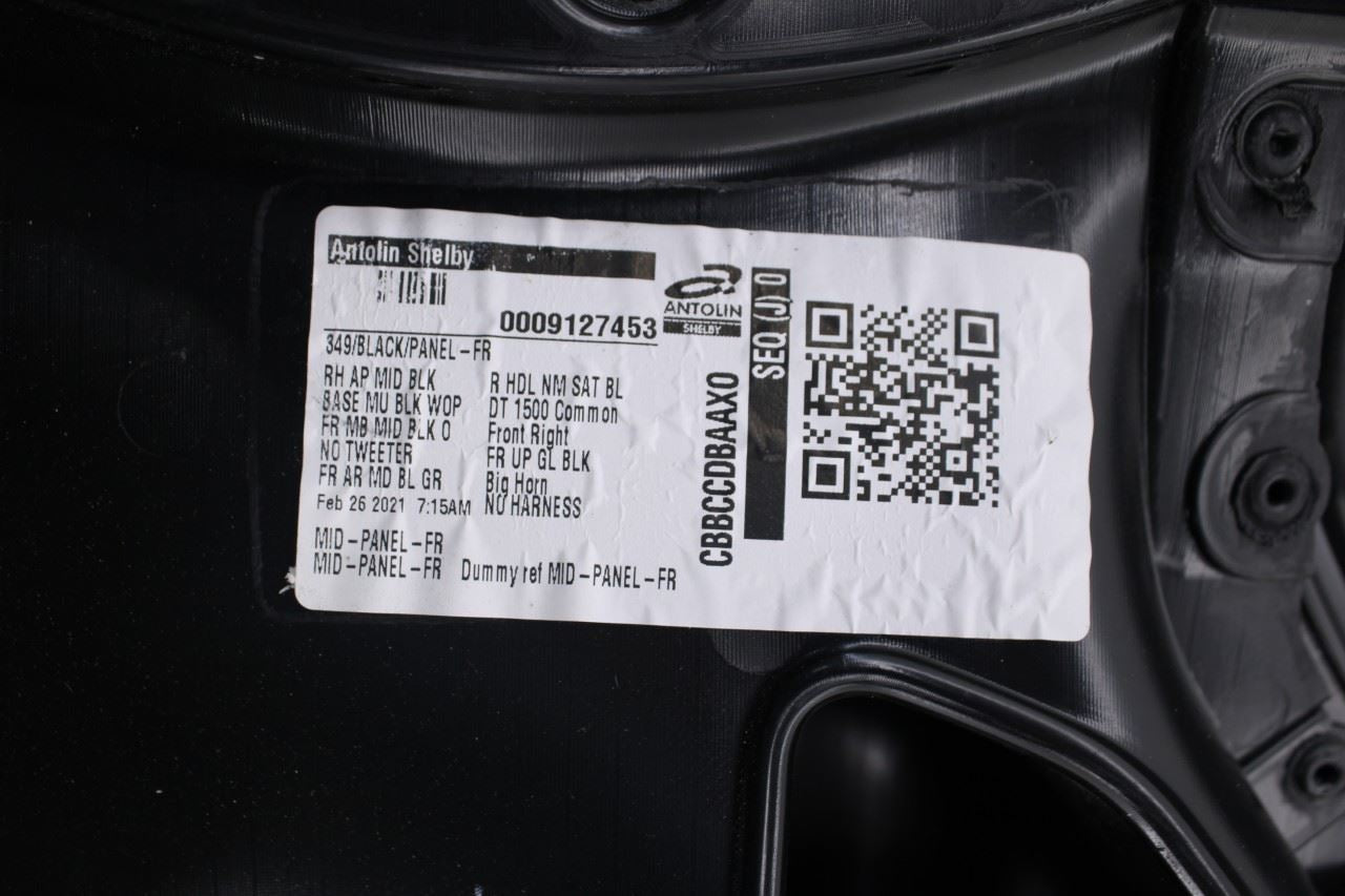 2019-2024 Ram 1500 Big Horn Front Right Side Door Trim Panel 6SL321X7AA OEM8