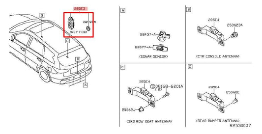 18-20 Infiniti QX60 Pure 3.5L AWD Smart Key Keyless Remote Entry Fob Transmitter - Alshned Auto Parts
