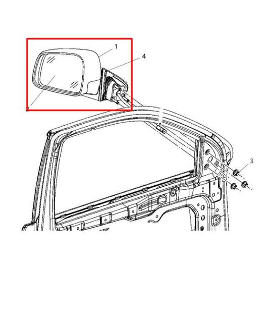 2011-2021 Jeep Grand Cherokee Limited 3.6L 4WD Driver Left Side Rear View Mirror - Alshned Auto Parts