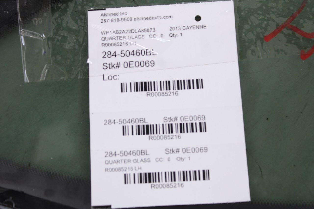 2011-2018 Porsche Cayenne S Rear Left Quarter Window Fixed Glass 95884529703 OEM8