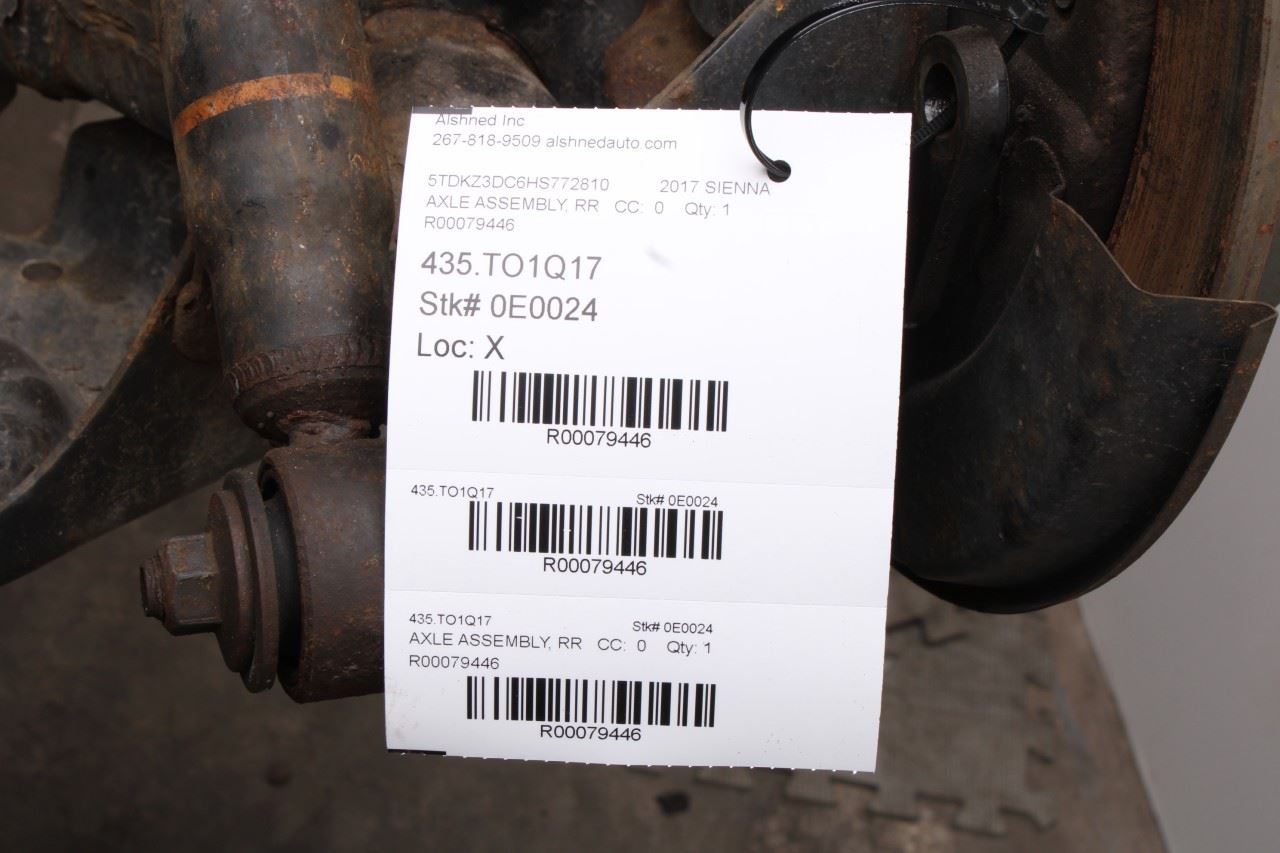 2011-20 Toyota Sienna LE FWD Rear Loaded Axle Torsion Beam Assembly 42110-08040 - Alshned Auto Parts
