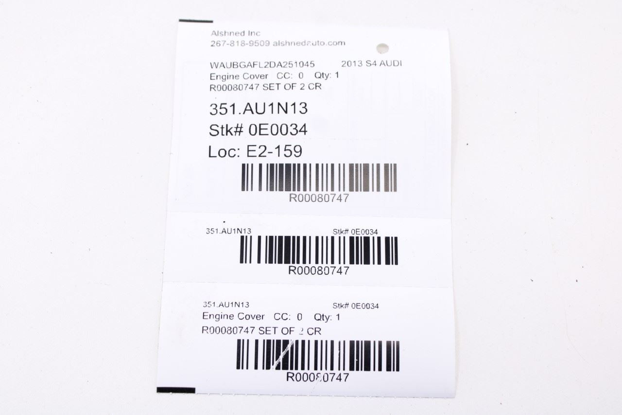 2010-16 Audi S4 Premium Plus 3.0L Front Rear Engine Appearance Cover Set *ReaD* - Alshned Auto Parts