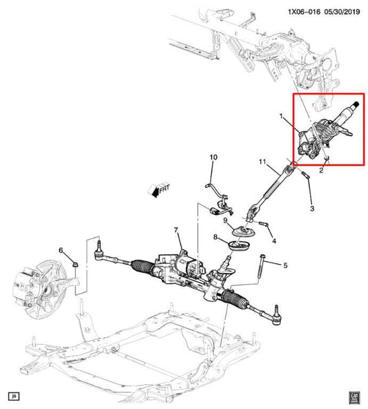 2018-2024 Chevrolet Equinox LT 1.5L FWD Steering Column Assembly 84169354 OEM - Alshned Auto Parts