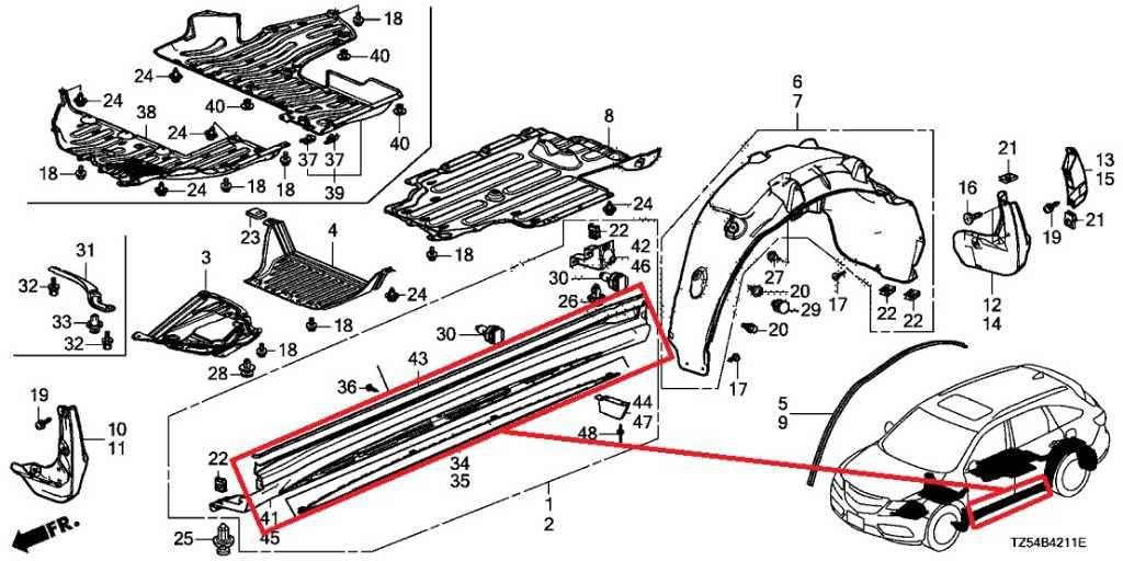 2017-20 Acura MDX w/Tech Pkg Left Side Rocker Panel Molding 71850-TZ5-A11 *ReaD*1