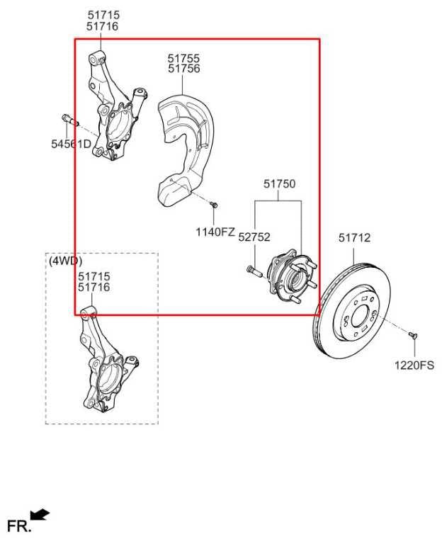 2016-2022 KIA Sportage Nightfall Front Left Side Spindle Knuckle Hub 51715-D90001