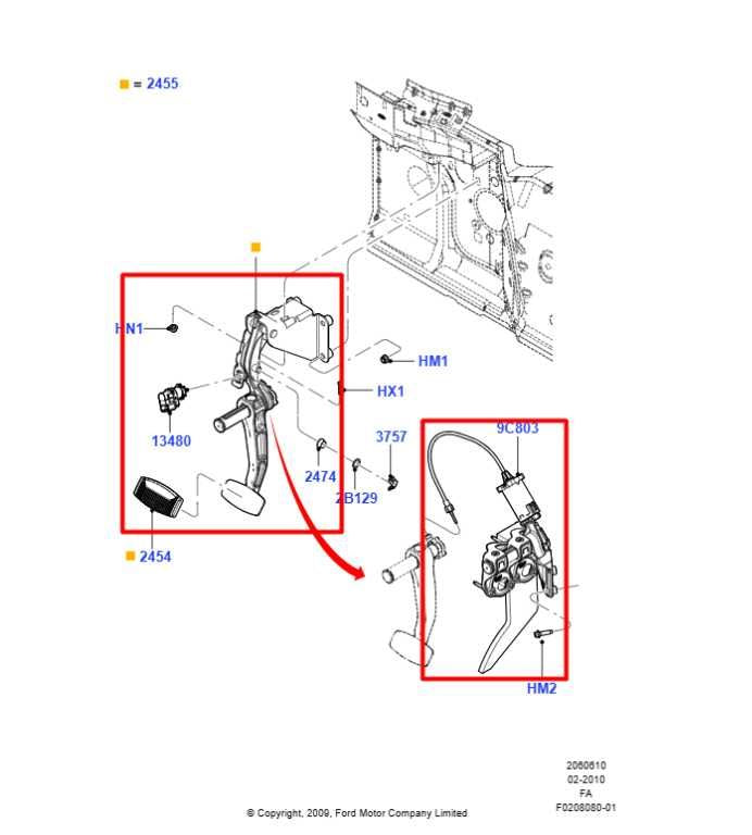 11-12 Ford F250 Super Duty Brake Pedal w/ Adjustable Motor and Stop Light Switch - Alshned Auto Parts