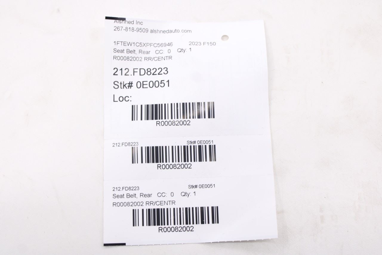 2021-26 Ford F150 XLT SuperCrew 5.0L RWD Rear Center 2nd Row Seat Belt Retractor - Alshned Auto Parts