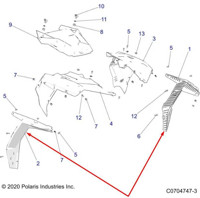2014-2023 Polaris RZR XP 1000 Front Left and Right Side Fender Flare 5439760 OEM1
