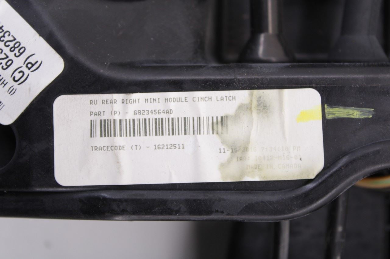 17-2024 Chrysler Pacifica Limited Rear Right Door Lock Latch Actuator 68234564AD - Alshned Auto Parts