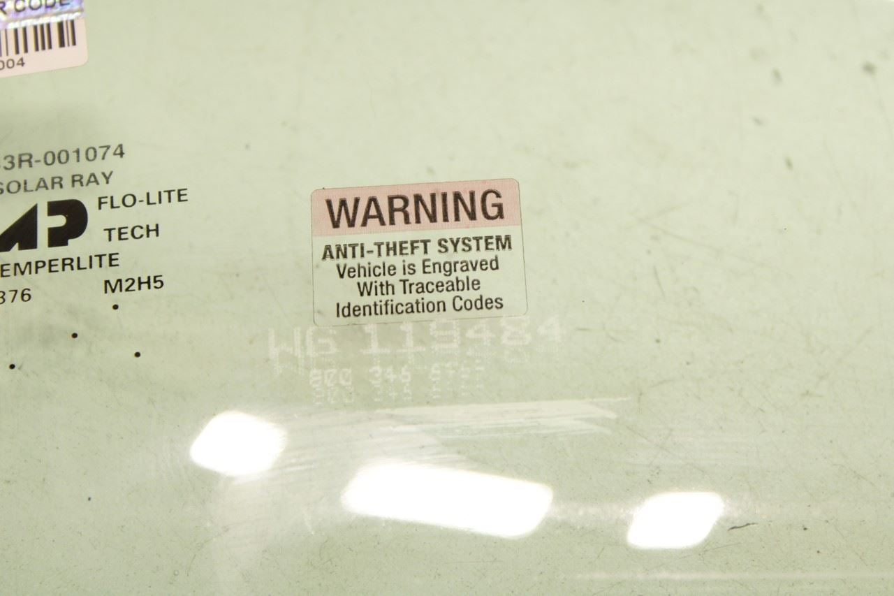 1997-2004 Chevrolet Corvette Front Right Side Door Window Glass 10403190 OEM - Alshned Auto Parts