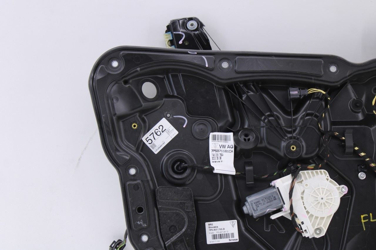 11-18 Porsche Cayenne S FR LH Door Window Regulator w/ Carrier and Motor *ReaD*2