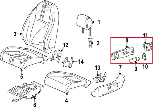 23-26 Acura Integra A-Spec Front Left Power Seat Adjustment Switch 81654-3S5-A21 - Alshned Auto Parts