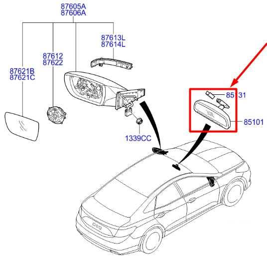 2011-2016 Hyundai Azera Interior Rear View Mirror with Auto Dimming 85101-3Q000 - Alshned Auto Parts