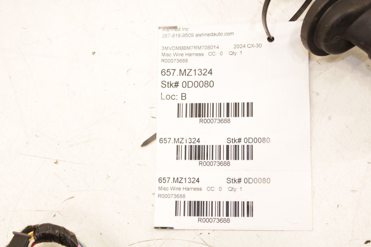2024-2025 Mazda CX-30 2.5 S Front Right Side Door Wire Harness DGH9-67-200A OEM - Alshned Auto Parts