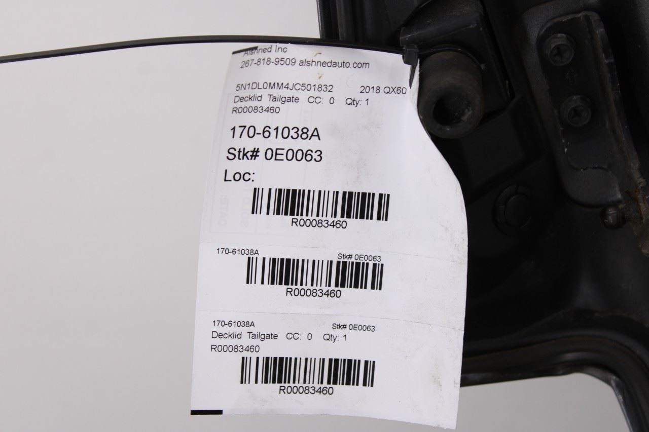 2017-20 Infiniti QX60 Liftgate Back Door Shell Panel w/ Glass 90100-9NC1A *ReaD*14
