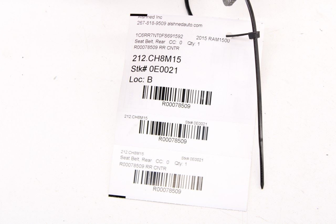 13-19 Ram 1500 Laramie Crew Cab 5.7L 4WD Rear Center 2nd Row Seat Belt Retractor - Alshned Auto Parts