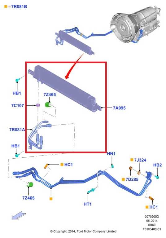 2015-23 Ford Mustang Conv 3.7L V6 RWD Auto Transmission Oil Cooler FR33-7A095-AB1