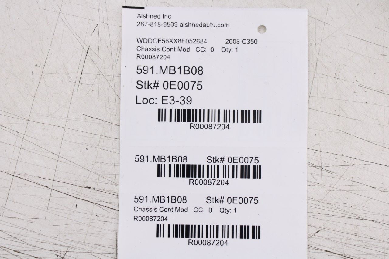 2008-2009 Mercedes-Benz C350 Sport Rear Trunk SAM Fuse Relay Junction Block OEM - Alshned Auto Parts