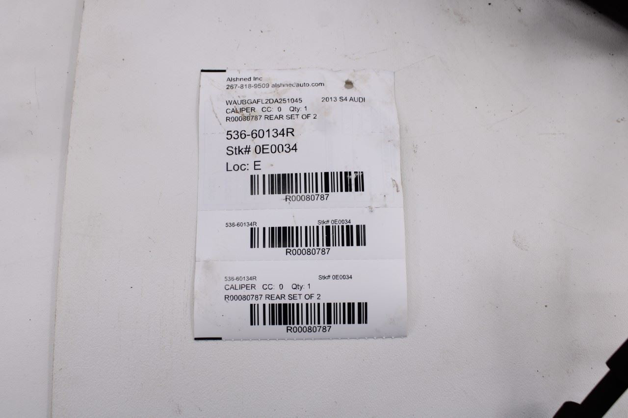 13-16 Audi S4 Premium Plus 3.0L AWD Rear Right Left Side Brake Disc Caliper Set15