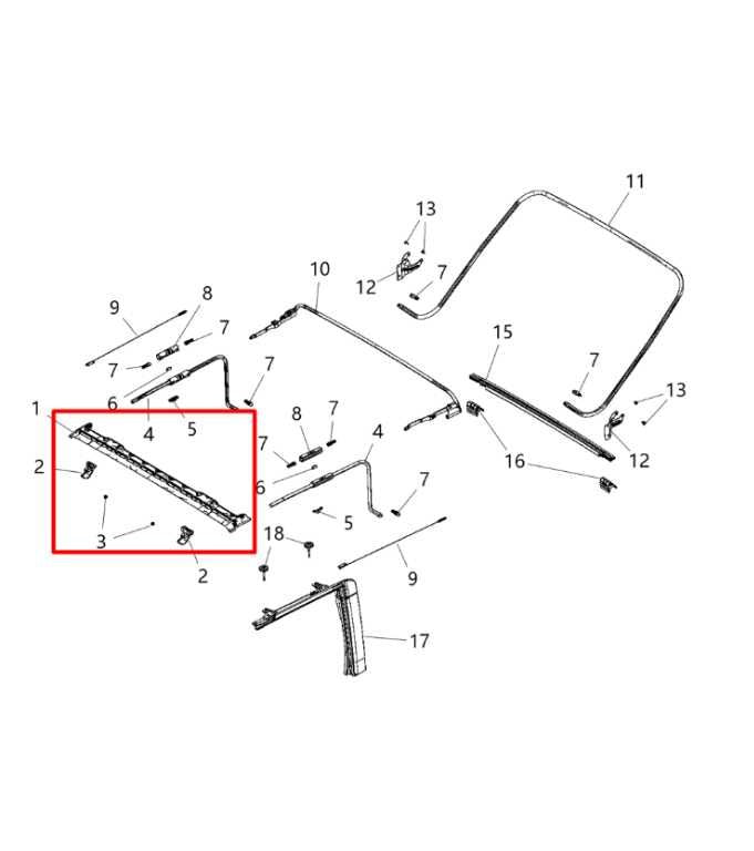 2011-2018 Jeep Wrangler Sport 2dr 3.6L 4WD Front Soft Top Header Channel Panel - Alshned Auto Parts