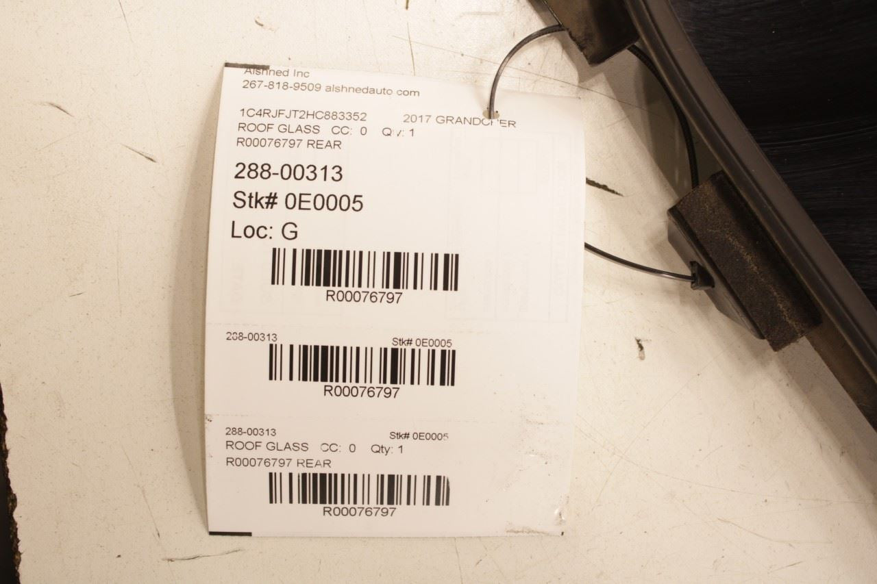 2011-2021 Jeep Grand Cherokee Summit Rear Fixed Sunroof Window Glass 68081060AB - Alshned Auto Parts