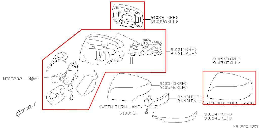 2012-14 Subaru Impreza 2.0L AWD Driver Left Side Rear View Mirror 91036FJ210 OEM1