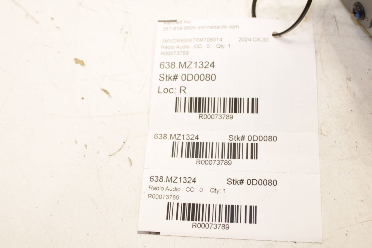 2024-2025 Mazda CX-30 2.5 S Navigation Audio Radio Receiver DRVP-66-9C0D OEM - Alshned Auto Parts