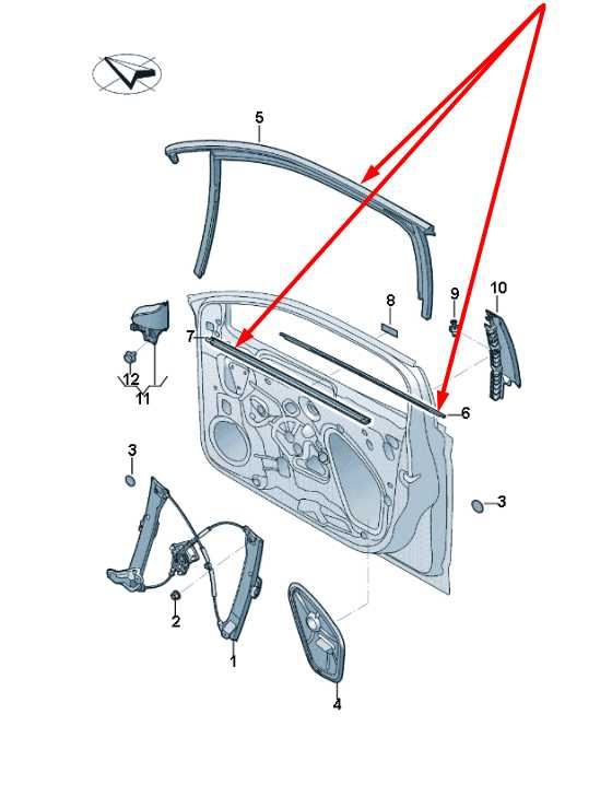 19-26 Volkswagen Jetta SE FR RH Door Run Channel w/ Belt Weatherstrip Set *ReaD* - Alshned Auto Parts
