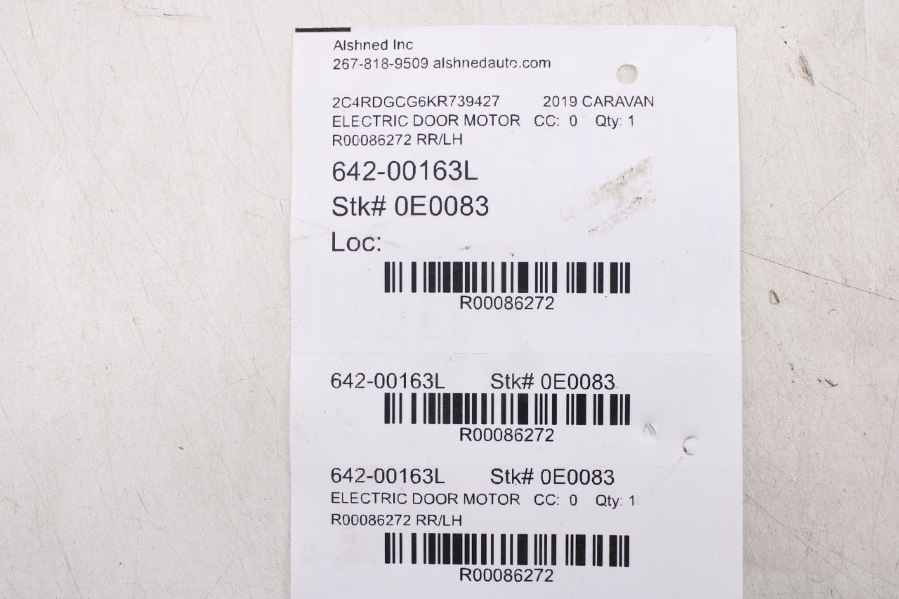 2016-20 Dodge Grand Caravan SXT Rear Left Side Power Sliding Door Track w/ Motor11