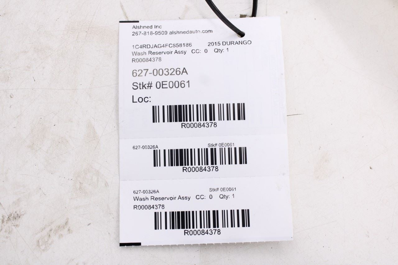 11-20 Dodge Durango SXT 3.6L Front Windshield Wiper Washer Reservoir 55079365AE11